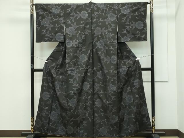 平和屋本店■極上　本場大島紬　9マルキ　菊唐草文　逸品　CZAA2735s5