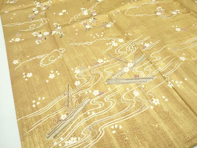 平和屋本店□極上 訪問着 花筏文 金彩 逸品 CZAA2742s5