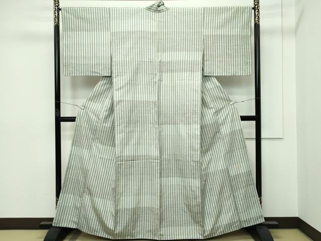 平和屋本店■極上　能州紬　絲藝苑　上島洋山　間道　逸品　CZAA2751s5 平和屋本店□極上 能州紬 絲藝苑 上島洋山 間道 逸品