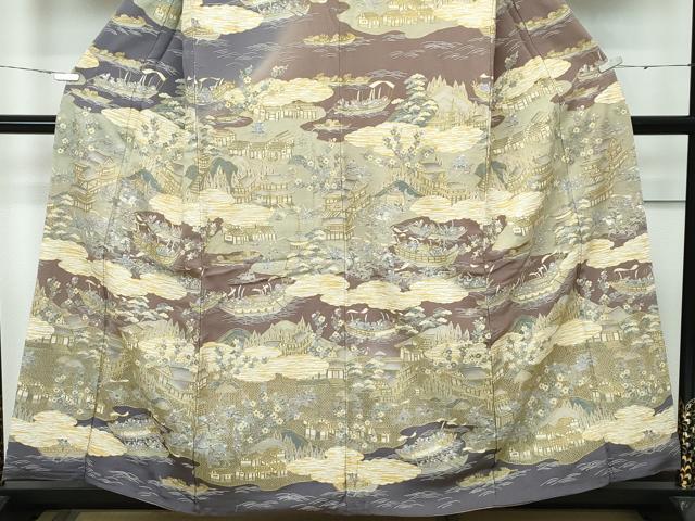 平和屋本店■極上　訪問着　総刺繍　中国三大刺繍　スワトウ刺繍　人物風景文　金糸　鬼しぼ縮緬　逸品　未使用　CZAA2777s5_3