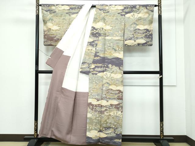 平和屋本店■極上　訪問着　総刺繍　中国三大刺繍　スワトウ刺繍　人物風景文　金糸　鬼しぼ縮緬　逸品　未使用　CZAA2777s5_1