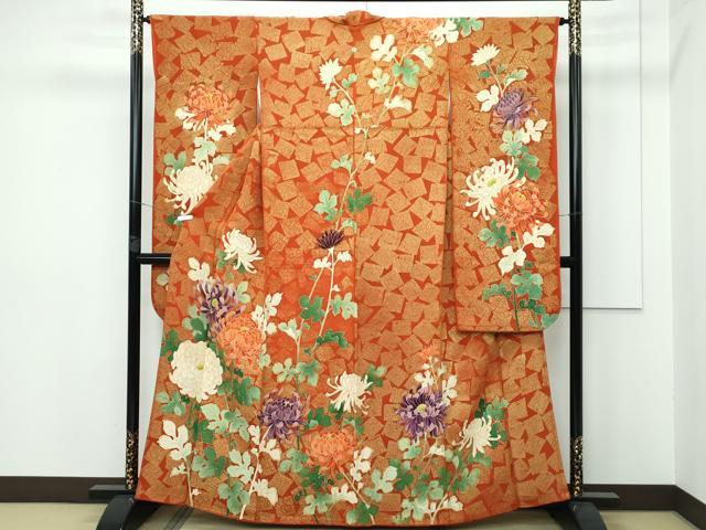 平和屋本店■極上　振袖　作家物　乱菊　金彩　鬼しぼ縮緬　逸品　CZAA2825s5