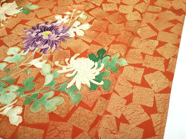 平和屋本店■極上　振袖　作家物　乱菊　金彩　鬼しぼ縮緬　逸品　CZAA2825s5 平和屋本店○極上 振袖 作家物 乱菊 金彩 鬼しぼ縮緬 逸品 CZAA2825s5