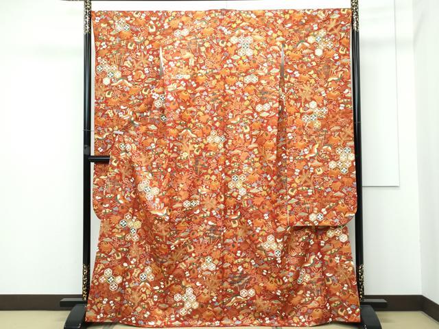 平和屋本店■極上　振袖　駒刺繍　宝尽くし　金彩　逸品　CZAA2853s5