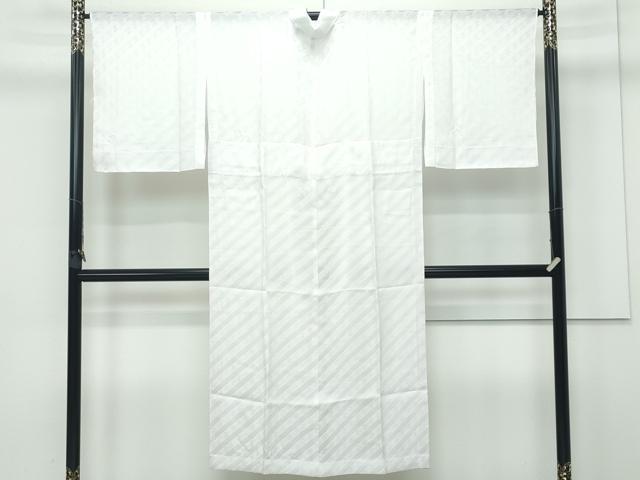 平和屋着物■極上　夏物　長襦袢　紗　斜線唐草地紋　桜色地　反端付き　逸品　未使用　CZAA2873s5 平和屋着物□極上 夏物 長襦袢 紗 斜線唐草地紋 桜色地 反端付き 逸品