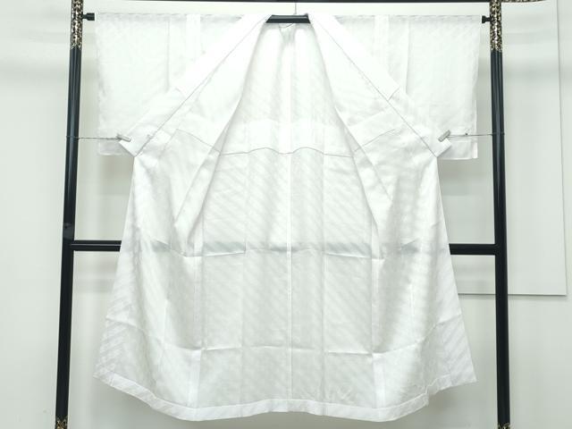 平和屋着物□極上 夏物 長襦袢 紗 斜線唐草地紋 桜色地 反端付き