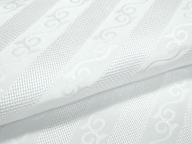 平和屋着物■極上　夏物　長襦袢　紗　斜線唐草地紋　桜色地　反端付き　逸品　未使用　CZAA2873s5 平和屋着物□極上 夏物 長襦袢 紗 斜線唐草地紋 桜色地 反端付き