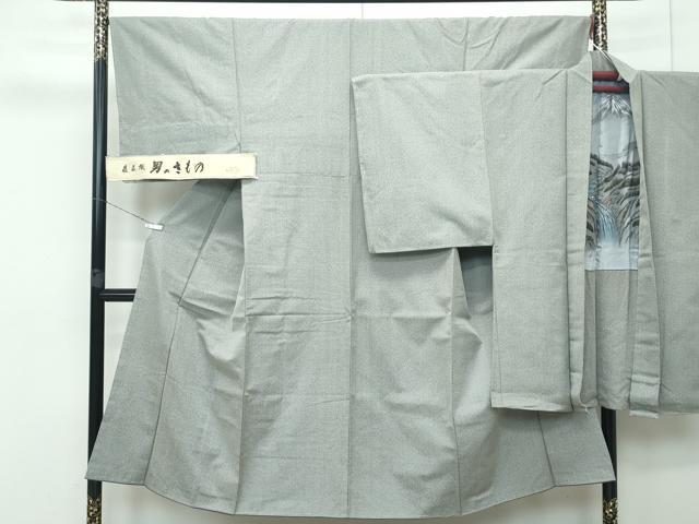 平和屋着物■極上　男性　藤匠織　紬　アンサンブル　反端付き　逸品　未使用　CZAA2874s5