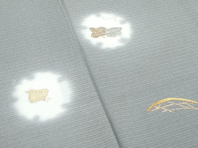 平和屋着物□極上 夏物 訪問着 絽縮緬 竹屋町刺繍 蛍暈し