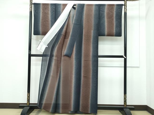 平和屋着物■極上　夏物　十代目　歌舞伎役者　坂東三津五郎　小紋　立波紋紗　暈し染め　逸品　CZAA2883s5_1