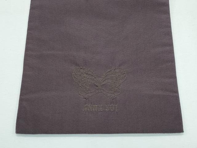 平和屋着物■極上　夏物　訪問着・半幅帯セット　ANNA SUI　セオアルファ　籬草花文　金魚　黒地　洗える着物　CZAA2886s5_8