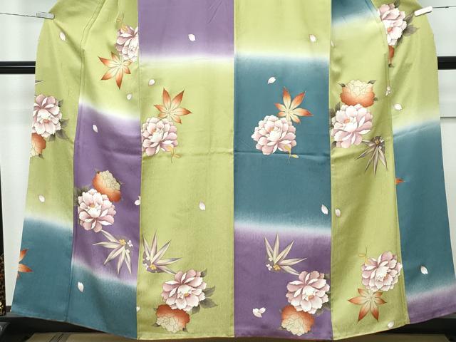 平和屋着物□上質な小紋 草花丸文 乱菊 金彩 正絹 逸品 CAAV2111ev