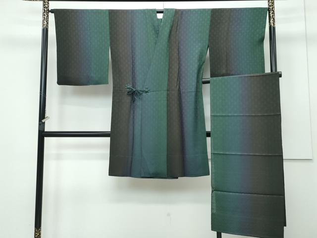 平和屋着物■極上　スリーシーズン　春夏秋　塵除け　道中着　ロング丈　七宝紋紗　鈴乃屋扱い　ショール付き　逸品　CZAA2902s5