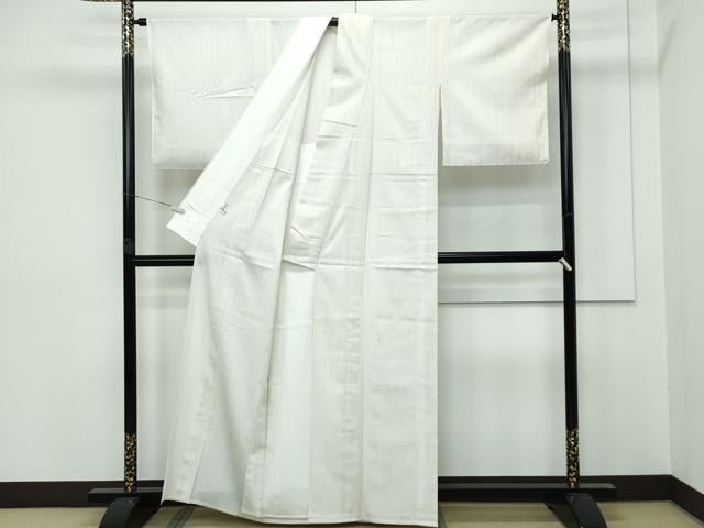 平和屋本店□希少 日本工芸会正会員 小林敬子作 銀座もとじ 紬 単衣 た