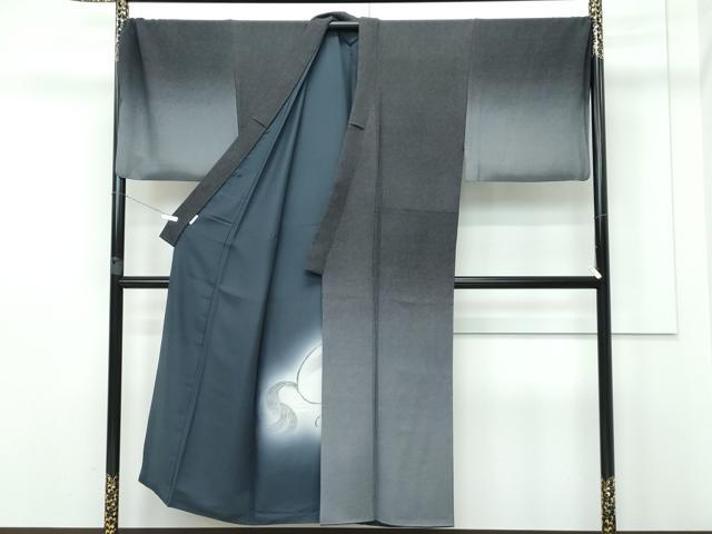 平和屋本店□極上 男性 訪問着 江戸小紋 キングサイズ 蜃気楼 鮫小紋柄 