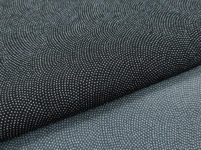 平和屋本店□極上 男性 訪問着 江戸小紋 キングサイズ 蜃気楼 鮫小紋柄 