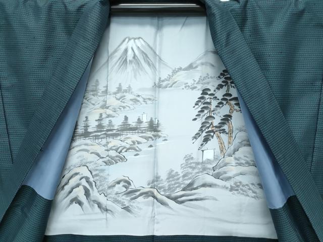 平和屋着物□極上 男性 本場大島紬 アンサンブル キングサイズ 100亀甲