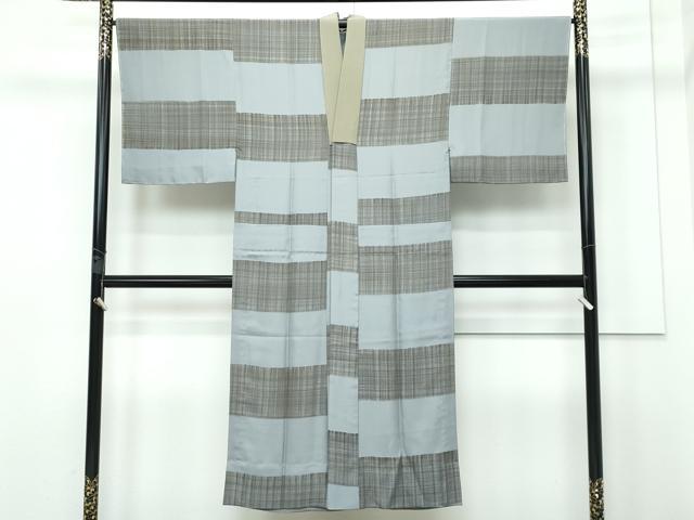 平和屋着物■極上　男性　長襦袢　無双仕立て　横段文　逸品　未使用　CZAA2984s5