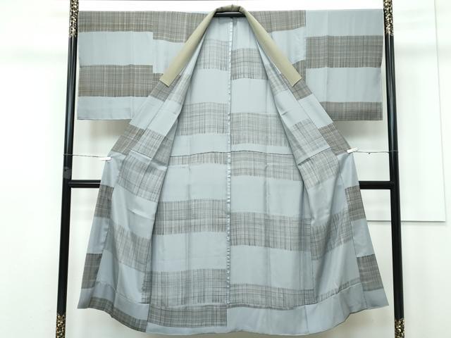 平和屋着物□極上 男性 長襦袢 無双仕立て 横段文 逸品 未使用 CZAA2984s5