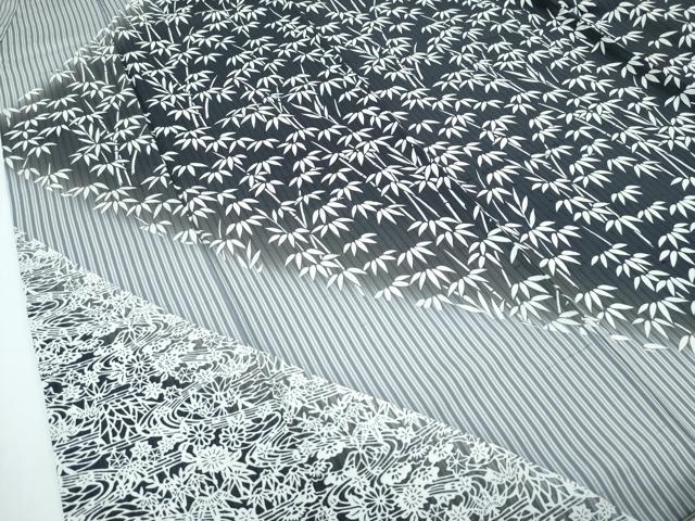 平和屋着物■極上　訪問着　玉糸紬　笹竹流水花間道　反端付き　逸品　CZAA2991s5 平和屋着物□極上 訪問着 玉糸紬 笹竹流水花間道 反端