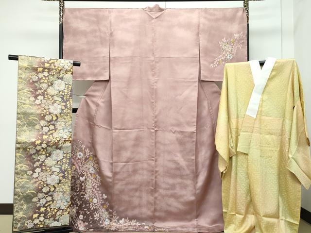 平和屋着物○伝統工芸士 鎌內清 訪問着 道長吉祥花文