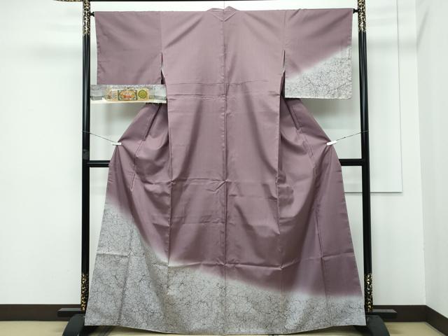 平和屋着物■極上　訪問着　本場縞大島紬地　霞文　武島織物謹製　やまと誂製　証紙付き　逸品　未使用　CZAA3036s5