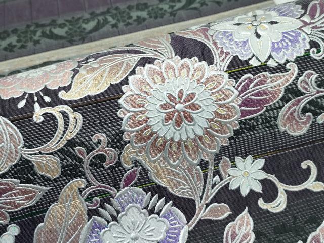 平和屋着物○太鼓柄袋帯 紬地 色紙重ね 金彩 正絹 逸品 DAAV6035ps