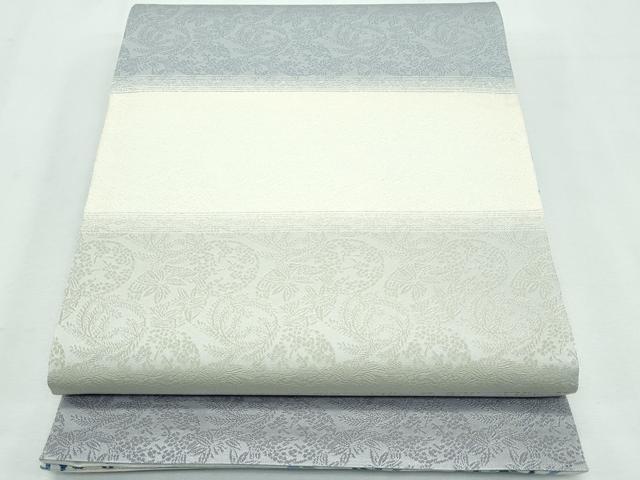 平和屋着物■極上　スリーシーズン　春夏秋　両面　全通柄袋帯　三重織　花唐草文　逸品　未使用　CZAA3051s5
