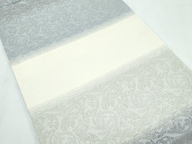 平和屋着物■極上　スリーシーズン　春夏秋　両面　全通柄袋帯　三重織　花唐草文　逸品　未使用　CZAA3051s5