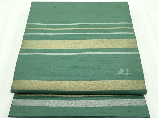 平和屋着物□極上 能州紬 絲藝苑 上島洋山 両面 太鼓柄