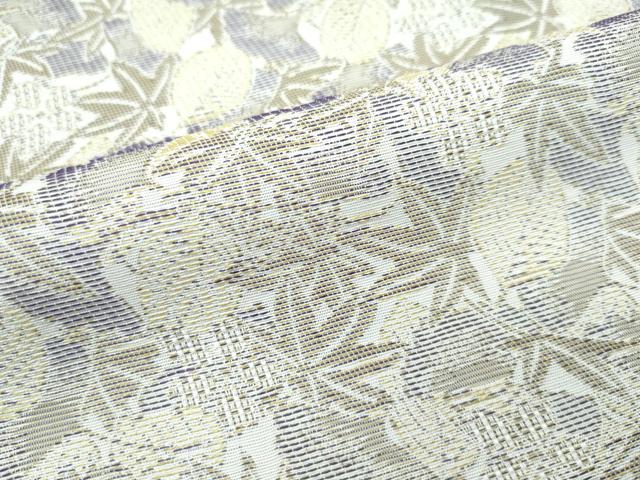 平和屋着物○結城紬 100亀甲 雲取り貝桶草花文 正絹 逸品 CAAW8345yc