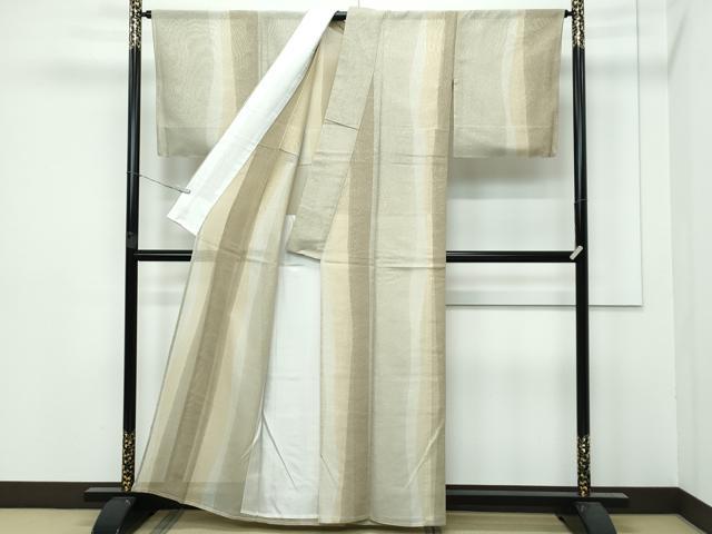 平和屋着物■極上　夏物　銀座もとじ　小紋　紗　立波文　間道　たとう紙付き　逸品　未使用　CZAA3147s5_1