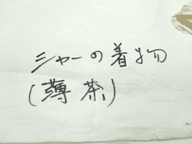 平和屋着物■極上　夏物　銀座もとじ　小紋　紗　立波文　間道　たとう紙付き　逸品　未使用　CZAA3147s5_8