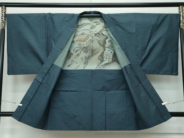 平和屋着物□極上 男性 本場大島紬 アンサンブル 120亀甲 総詰め 逸品