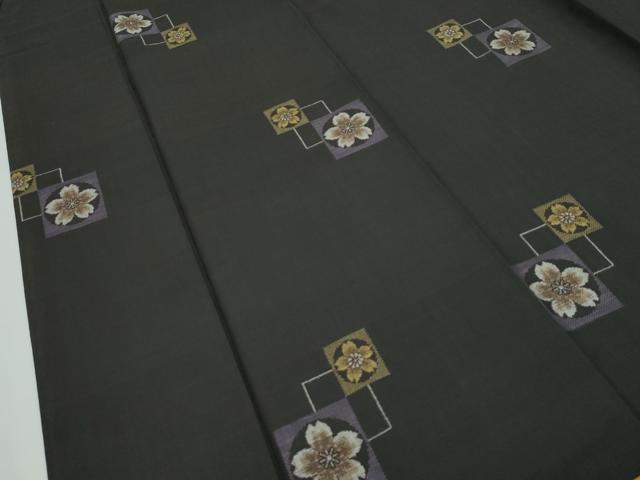 平和屋着物□極上 本場大島紬 泥染め 9マルキ 優美粧 色紙重ね桜