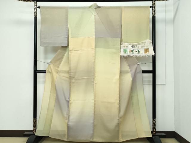 平和屋本店■極上　夏物　本場結城玉紬　夏結城　霞文　証紙付き　逸品　CZAA3162s5