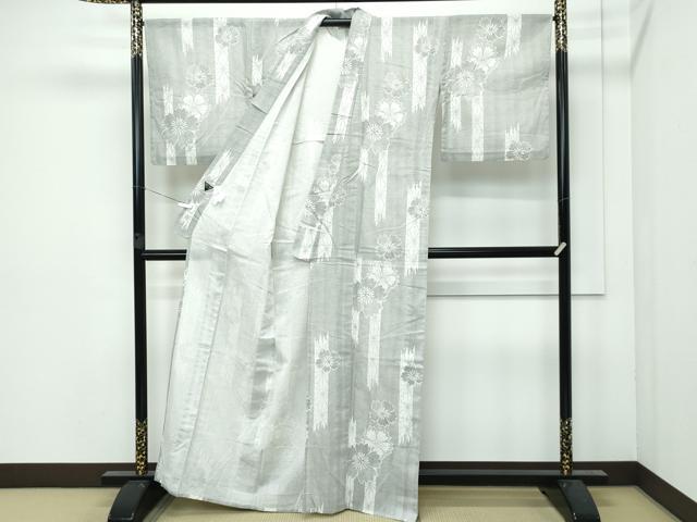 平和屋着物■極上　夏物　ファッションデザイナー　コシノジュンコ　小紋・浴衣兼用　舞花文　綿紅梅　逸品　CZAA3168s5_1