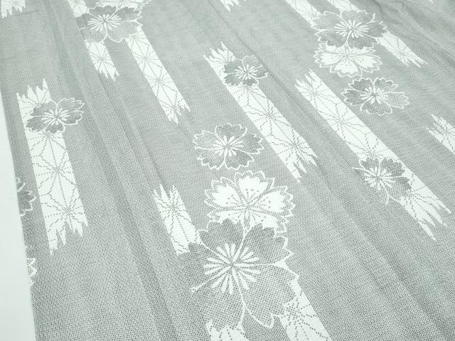 平和屋着物■極上　夏物　ファッションデザイナー　コシノジュンコ　小紋・浴衣兼用　舞花文　綿紅梅　逸品　CZAA3168s5 平和屋着物□極上 夏物 ファッションデザイナー コシノジュンコ 小紋