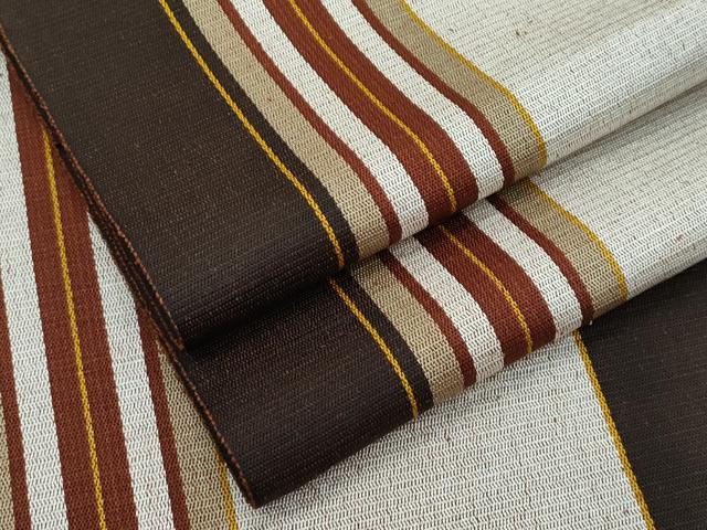 平和屋着物■極上　本場黄八丈　八寸名古屋帯　間道　逸品　CZAA3178s5