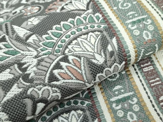 平和屋着物□極上 本場筑前博多織 八寸名古屋帯 壁画文様 逸品 CZAA3195s5