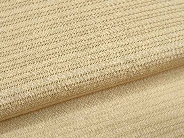 平和屋着物■極上　夏物　色無地　榛色　絽縮緬　伊と幸　反端付き　逸品　CZAA3201s5_5
