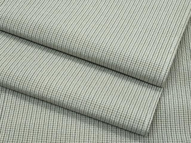 平和屋着物■極上　本塩沢　間道　利休色地　逸品　未使用　CZAA3217s5