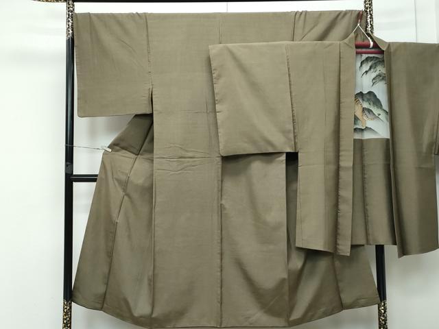 平和屋着物■極上　男性　本場大島紬　アンサンブル　一元絣　国防色地　逸品　CZAA3239s5