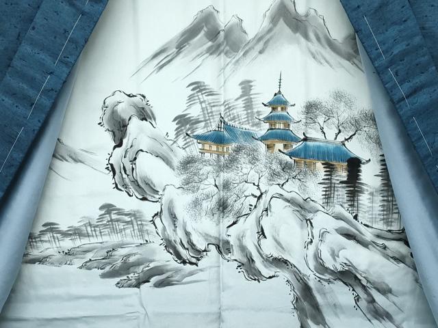 平和屋着物□極上 男性 紬・髭紬羽織セット 色無地 百入茶色 