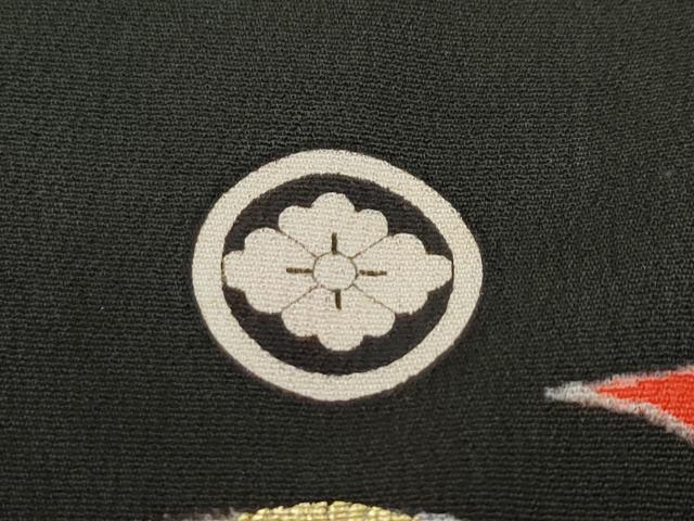 平和屋本店○極上 アンティーク 大正ロマン 振袖 駒刺繍 御所車檜扇飛