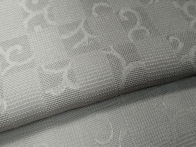 平和屋着物□極上 夏物 小紋 作家物 市松唐草紋紗 暈し染め