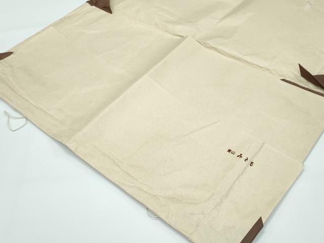 平和屋本店●極上　青山みとも　本場結城紬　重要無形文化財　色無地　葡萄鼠色　たとう紙付き　逸品　未使用　CZAA3274s5_7