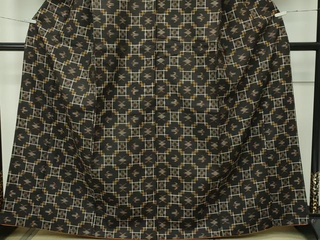 平和屋着物○ぜんまい紬 間道 正絹 逸品 DAAT1262tw