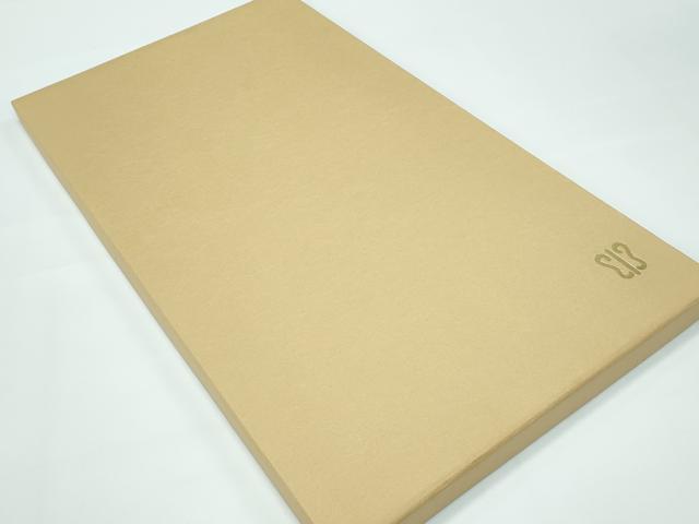 平和屋本店□極上 西陣 川島織物 六通柄袋帯 唐織 小紋格子 黒地 共箱