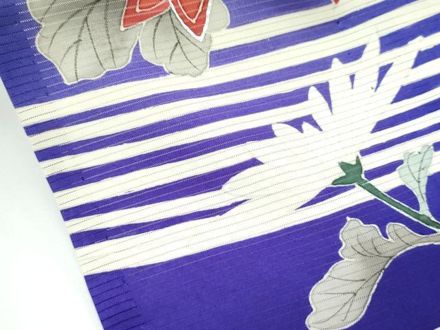 平和屋本店□極上 夏物 アンティーク 大正ロマン 振袖 流水菊文 暈し染め